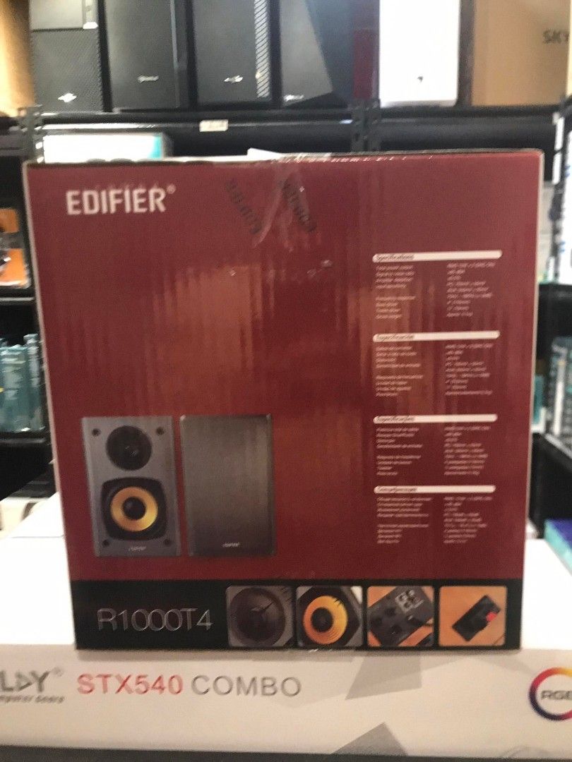 Edifier R1000T4 Multimedia Bookshelf Speaker Black, Audio, Soundbars ...