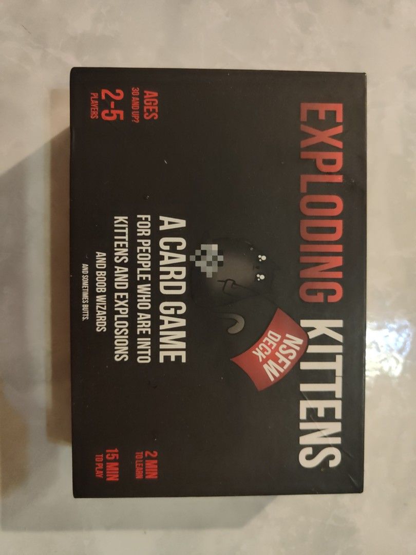 exploding kitten NSFW deck (Category: Board Games & Puzzles) located in Singapore. Submitted by sophie_king (Listing ID 1219891585, Image 1). Description: NSFW DECK.