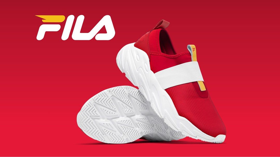 Fila red colour shoes on sale