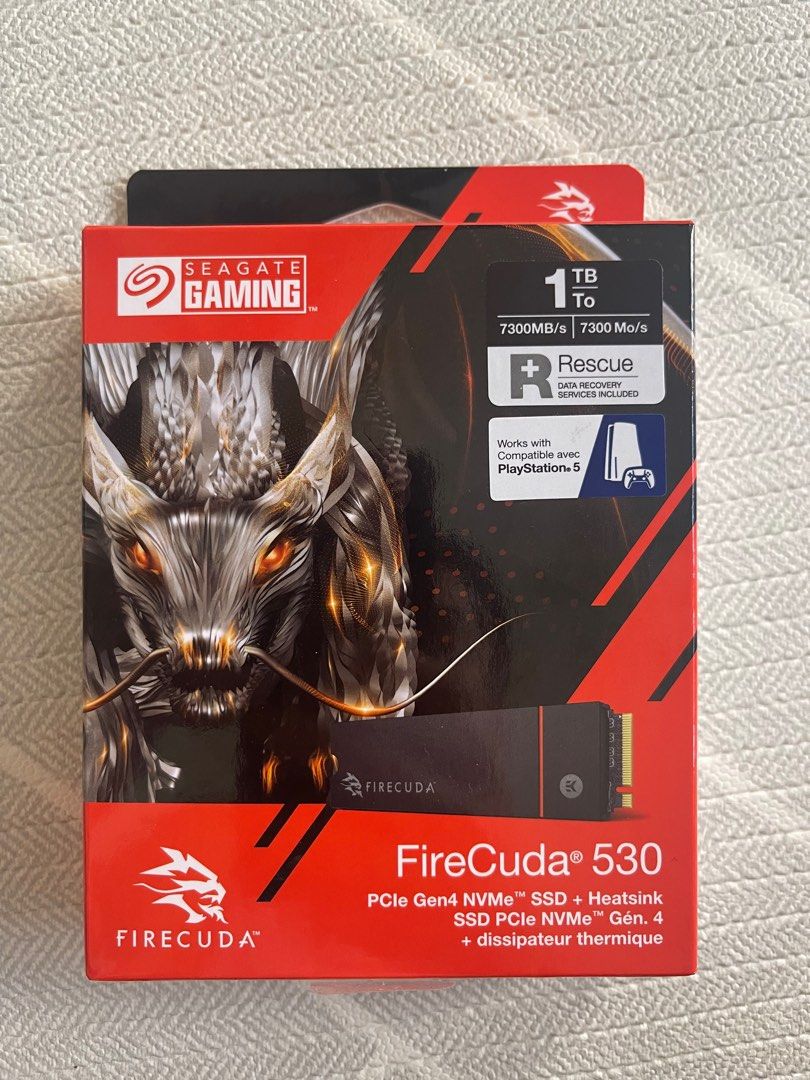 Seagate FireCuda 530 1TB M.2 NVMe SSD with Heatsink (PC/PS5 compatible ...
