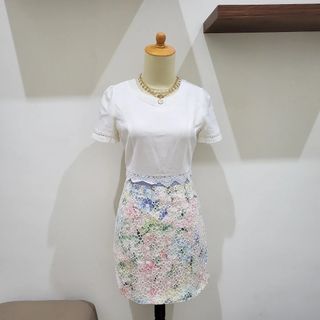 Flower Lace Blouse Dress Preloved Korean Thrift