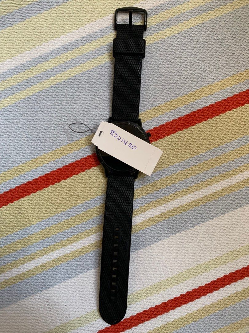 Fossil 22mm sales black silicone strap