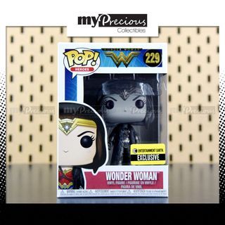 Funko Pop Heroes 229 Wonder Woman with Cloak Sepia Entertainment Earth Exclusive Vaulted Pop! Vinyl EE Movie