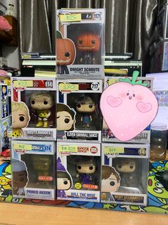 Funko Pops - Dwight Shrute Pumpkin Head The Office, Dusty Rhodes, Eleven Snowball Dance, Will The Wise Glow, Prince Akeem Gold, Alexa Bliss with Doll, Newt Scamander Fantastic Beasts