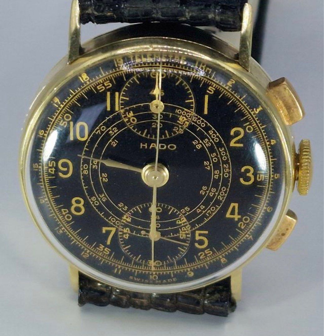 Gold Chronograph HADO movement venus 170 Luxury Watches on Carousell