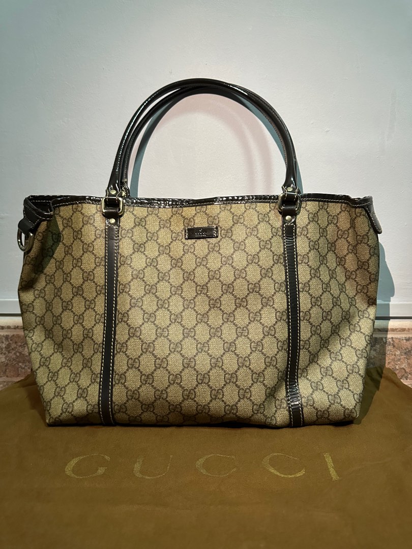 Gucci GG Stream Tote Bag 197953 Brown beige Authentic Good condition item