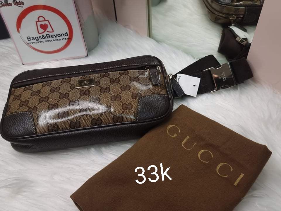 Gucci Crystal Monogram Belt Bag (Category: Luxury Bags & Wallets) located in Las Pinas. Submitted by ipsfontillas (Listing ID 1219780032, Image 2). Description: Gucci Crystal Monogram Belt Bag Brown Very Good Condtion negotiable for sure buyers.
