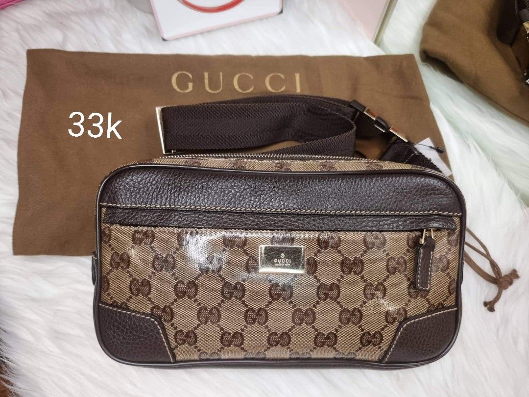 Gucci Crystal Monogram Belt Bag Luxury Bags Wallets on Carousell