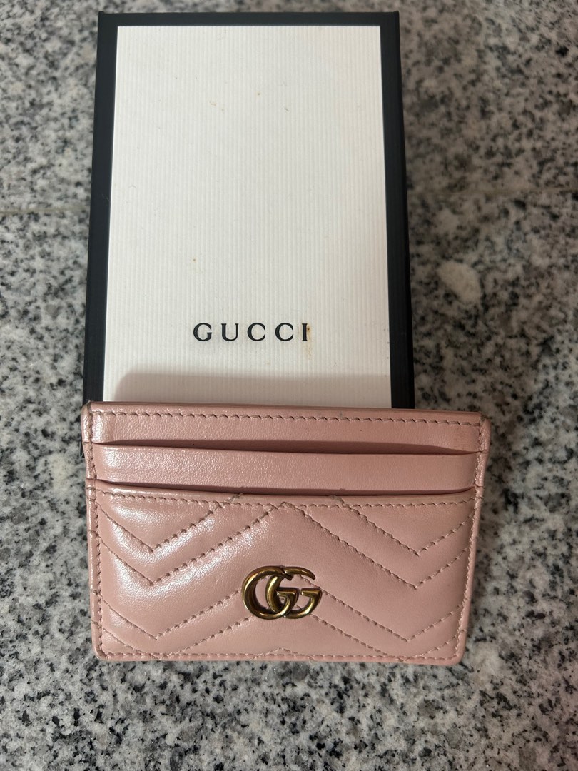 Gucci dusty pink card holder clearance