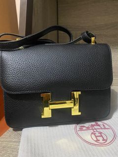 H Constance black cross body bag