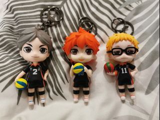 Haikyu!! Haikyuu Volleyball Figurine Keychain Shoyo Hinata Kei Tsukishima Koshi Sugawara
