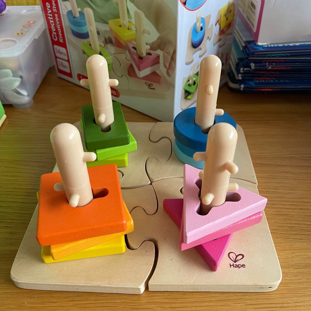 Hape creative peg puzzle, Hobbies & Toys, Toys & Games on Carousell