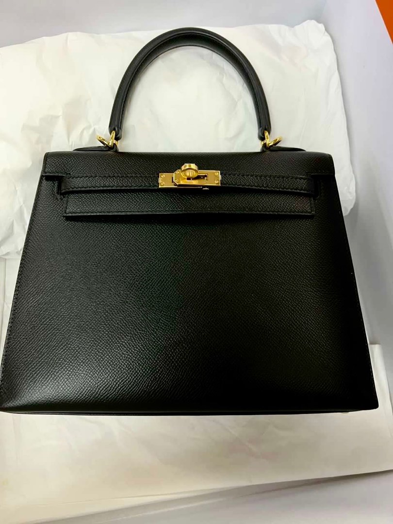 ( AUTHENTIC!!! ) HERMES KELLY25 - NOIR EPSOM SELLIER!, Luxury, Bags ...