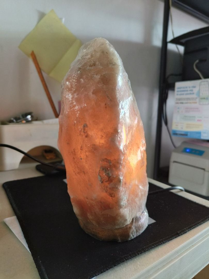 Himalayan Salt Lamp White/Gray (Category: Lighting) located in Valenzuela. Submitted by onhoco (Listing ID 1219796909, Image 2). Description: Himalayan Salt Lamp White / Gray color Medium Size with Power Cord and Bulb .