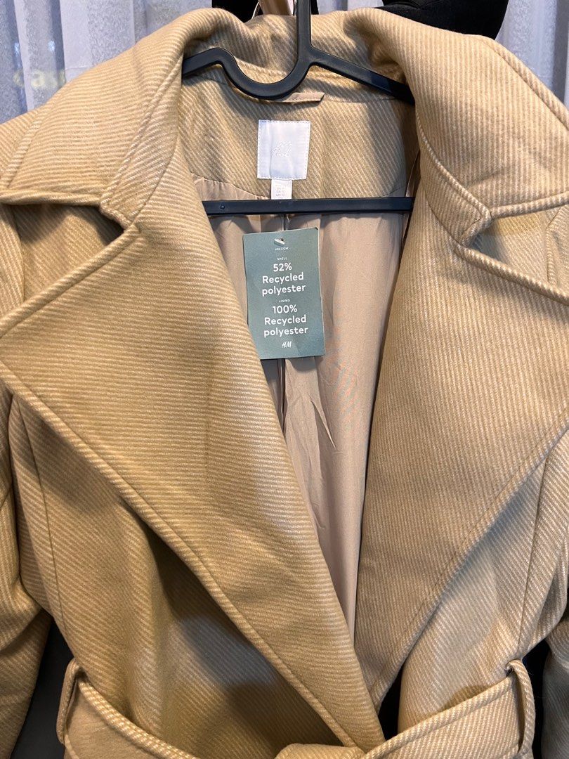 H&M long coat, Women's Fashion, Coats, Jackets and Outerwear on Carousell