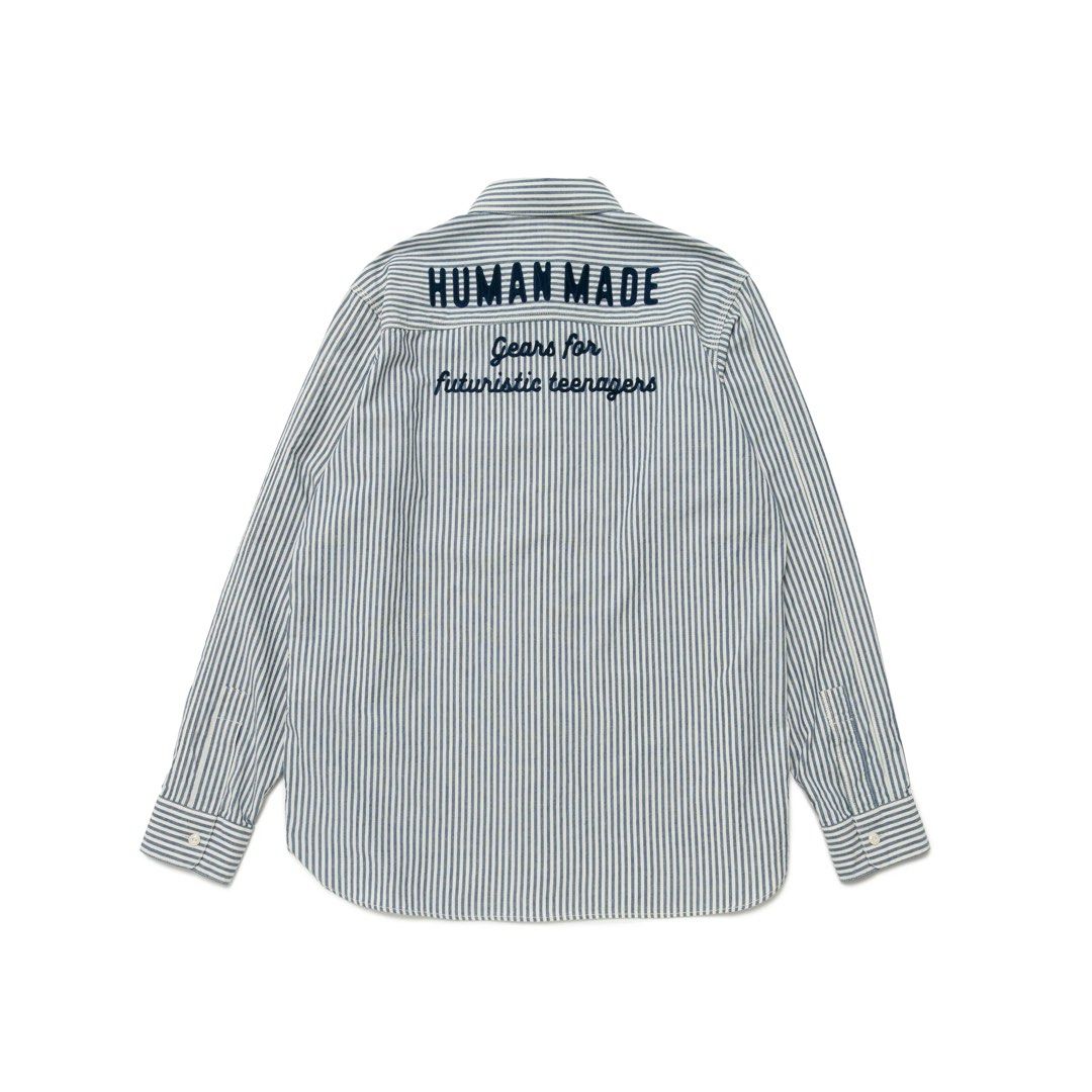 2021超人気 HUMAN MADE STRIPE STAND - COLLAR S/S Human SHIRT - htii