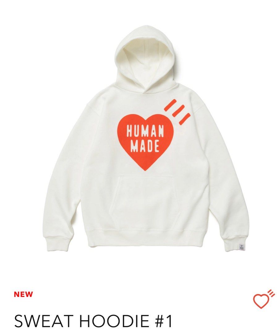 現貨✨Human Made Heart Logo Sweat Hoodie #1 XL 衛衣, 男裝, 上身及
