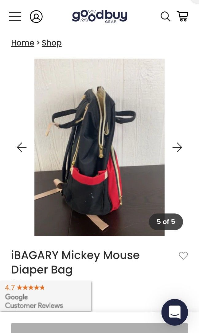 iBAGARY Mickey Mouse Diaper Bag