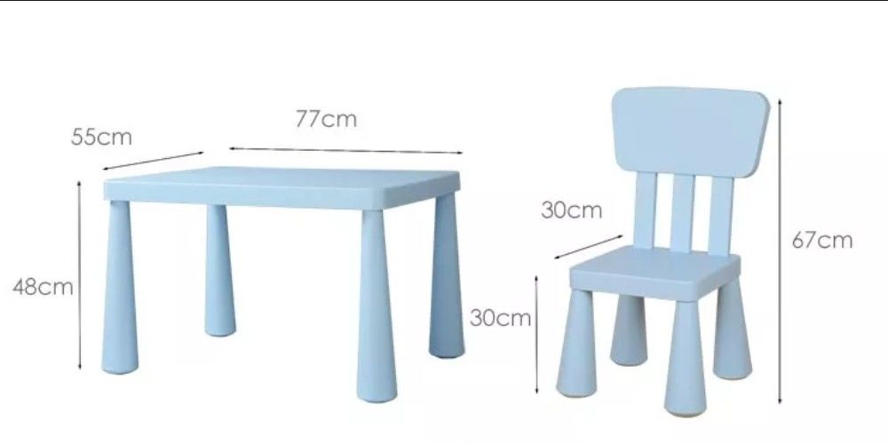 Ikea childrens table and chair set, Furniture & Home Living, Furniture