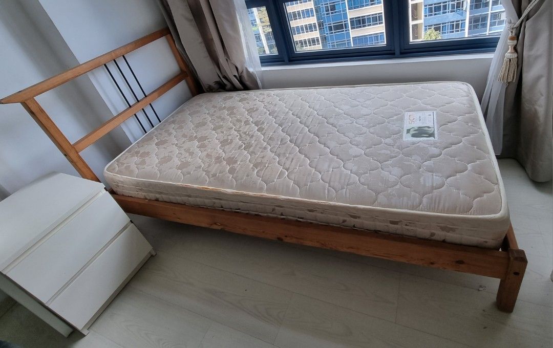 IKEA single bed and mattress, Furniture & Home Living, Furniture, Bed Frames & Mattresses on