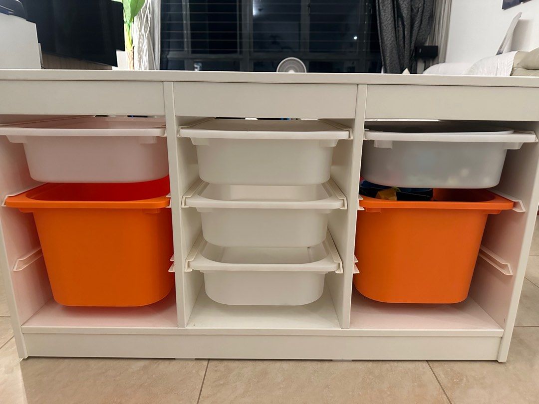 IKEA Trofast with storage basket, Furniture & Home Living