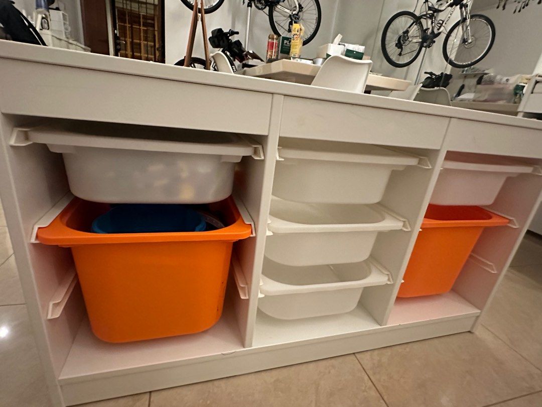 IKEA Trofast with storage basket, Furniture & Home Living