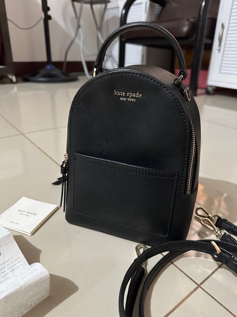 Kate Spade - Mini Convertible Backpack (Black) on Carousell