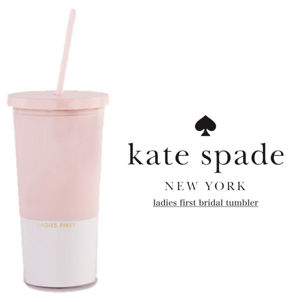 Kate Spade New York Tumbler With Reusable Straw, Furniture & Home Living,  Kitchenware & Tableware, Water Bottles & Tumblers on Carousell