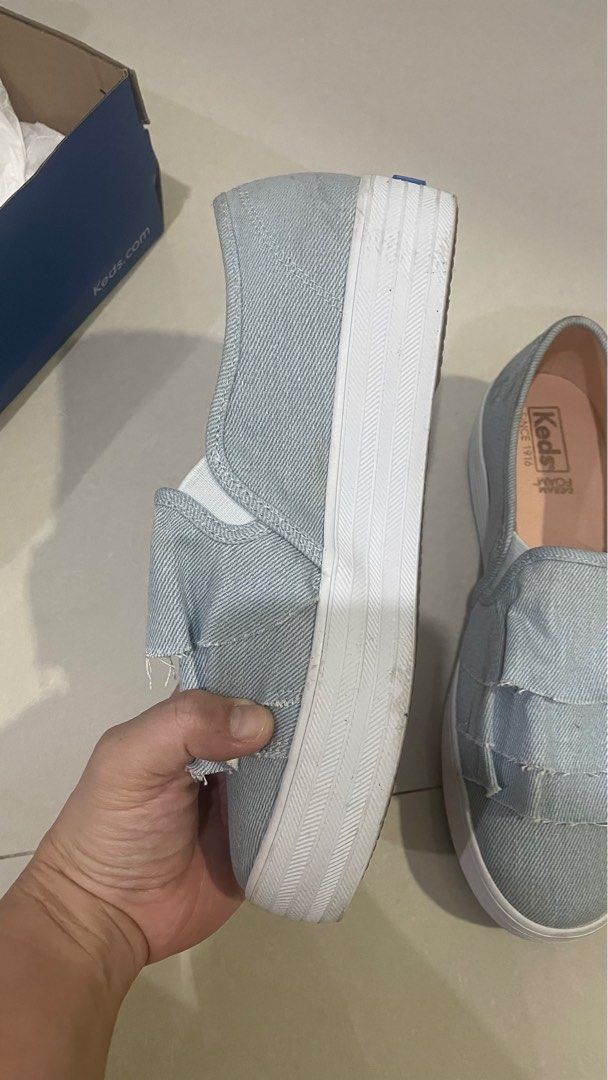 Keds Triple Ruffle Denim Blue