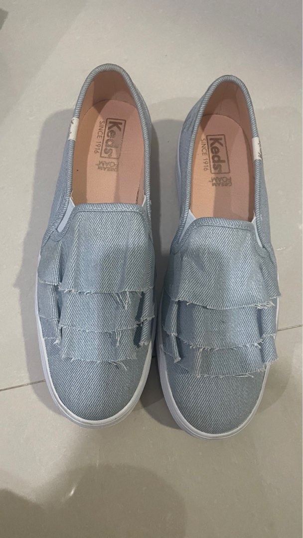 Keds triple ruffle sales denim
