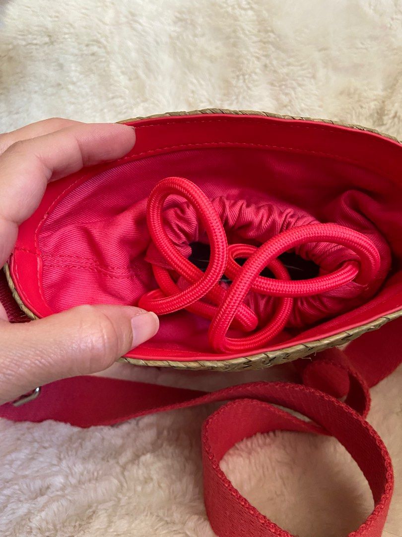 Kenzo Logo Print Straw Rattan Bag on Carousell