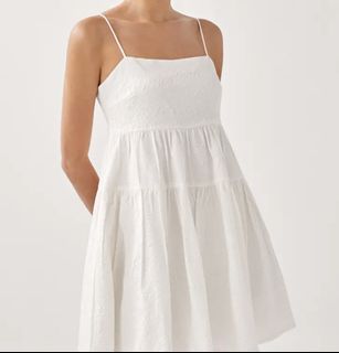 Kivia Textured Mini Dress in White