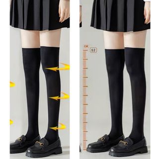 Knee High Black Socks (Pack of 4)