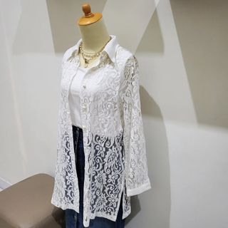 Lace Cardigan Elegant Korean Thrift