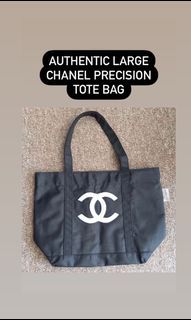 AUTHENTIC LARGE Precision Black shoulder tote bag handbag makeup pouch