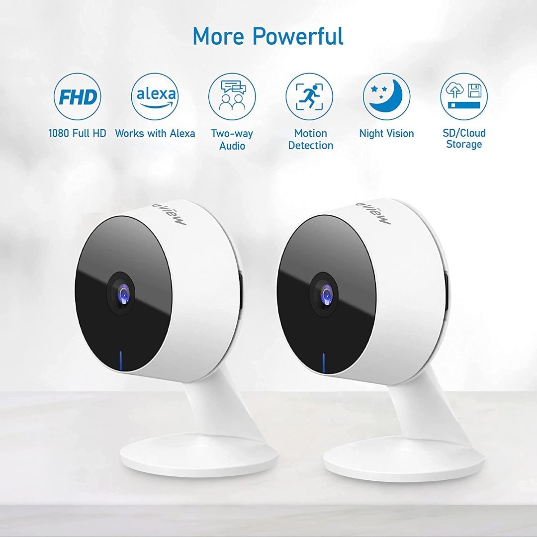 LaView Home Security Camera HD 1080P 2 Pack Motion Detection