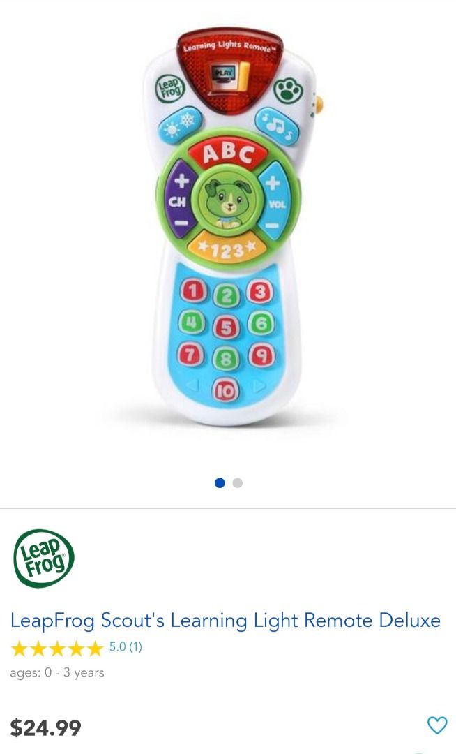 Leapfrog scout's learning lights remote clearance