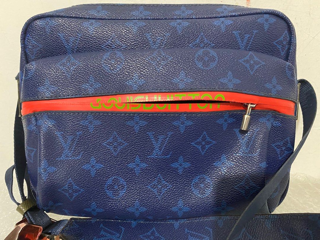 Louis Vuitton Limited Edition Monogram Canvas Pacific Blue Outdoor Small  Pouch Crossbody Bag - Yoogi's Closet