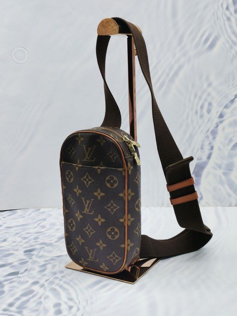 Louis+Vuitton+Pochette+Gange+Crossbody+Brown+Canvas for sale