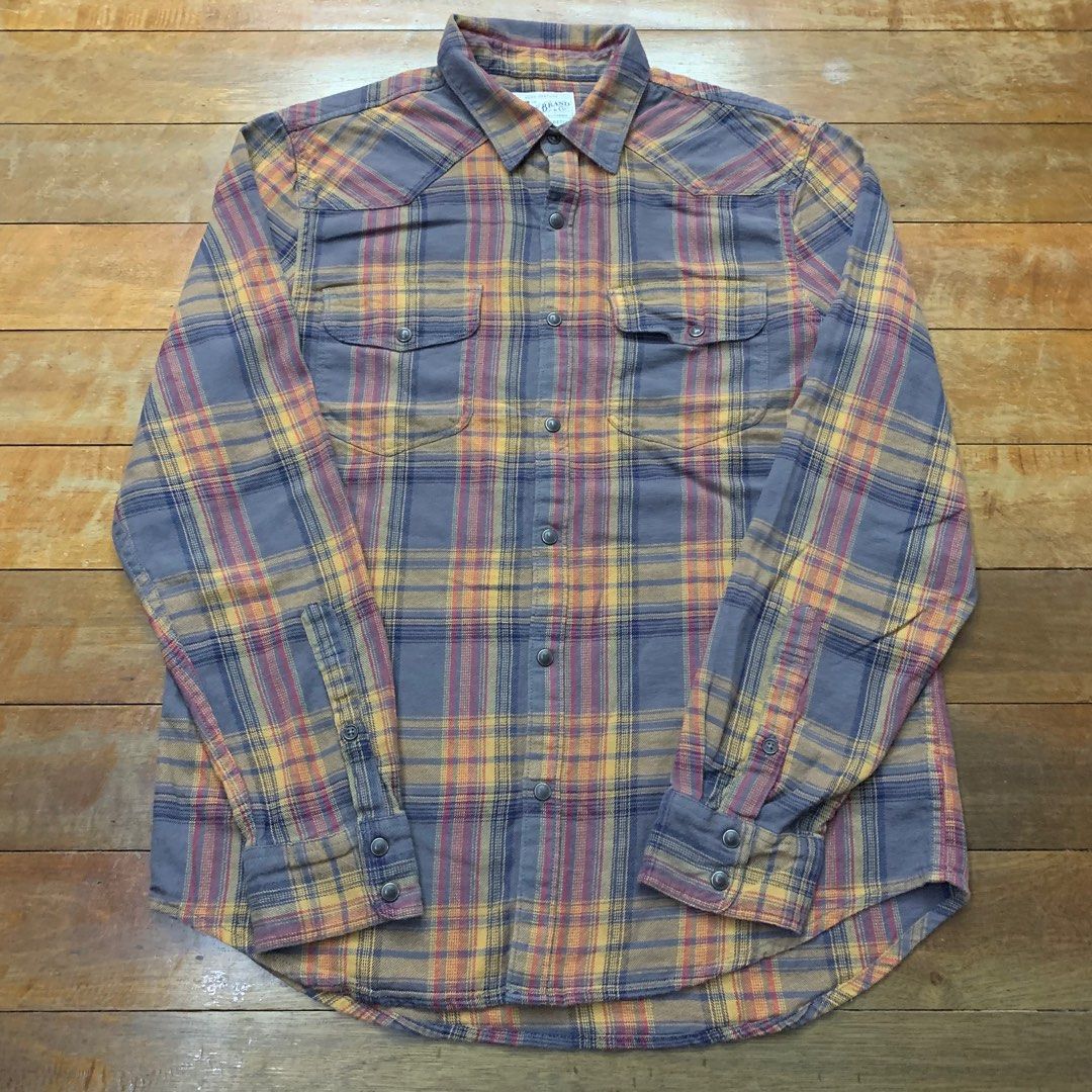 Lucky Brand Long Sleeve Flannel Shirt, Men's Fashion, Tops & Sets, Formal  Shirts on Carousell