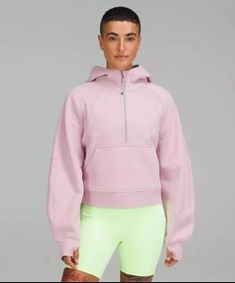 Lululemon scuba pink peony half zip