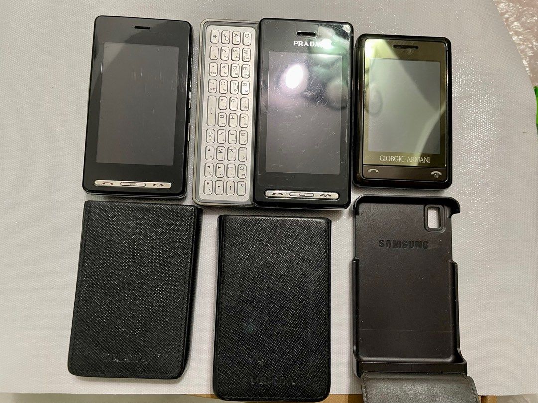 Luxury Brand PRADA / GIORGIO ARMANI Mobile Phone Collection (Rare), Mobile  Phones & Gadgets, Mobile Phones, Early Generation Mobile Phones on Carousell
