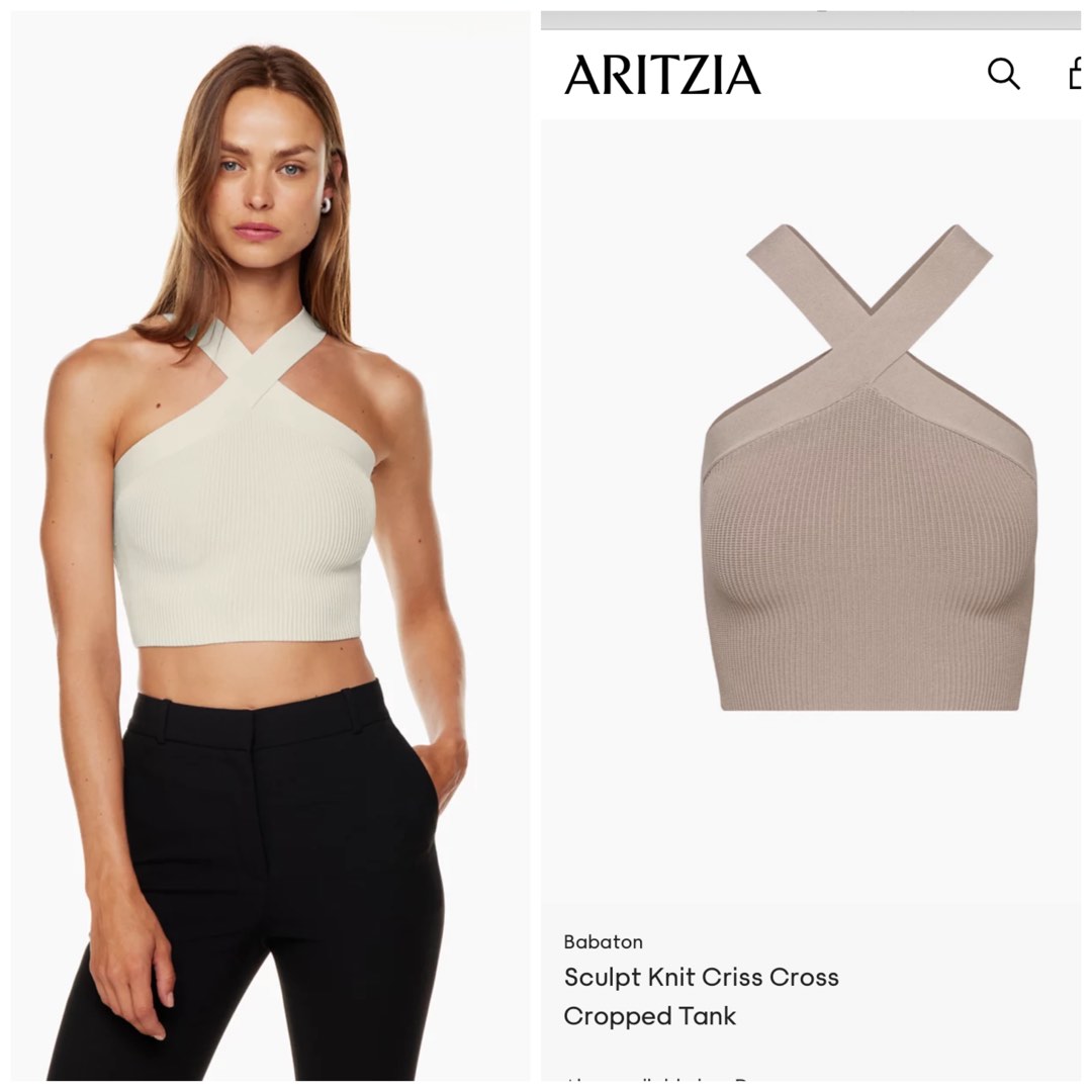 Tank (Feminine) Knit Criss Cross Sleeveless