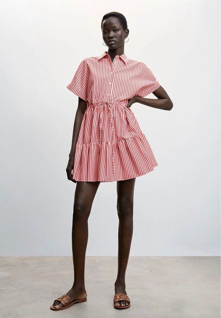 Mango button sales down dress