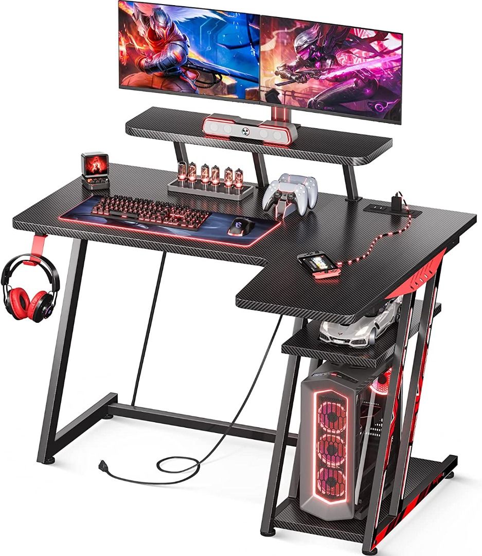 Small black shop gaming desk