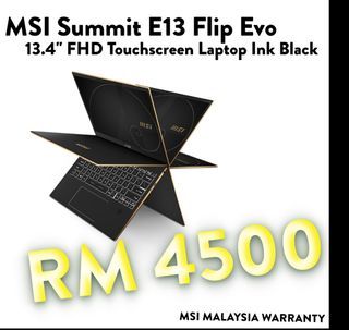MSI Summit E13 Flip Evo 13.4" FHD Touchscreen Laptop Ink Black - Ink Black (A11MT-085)