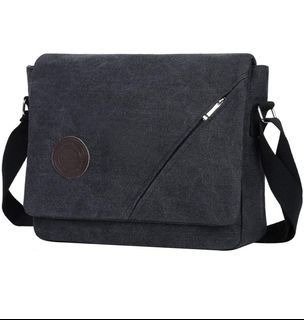 New  Canvas Messenger Bag Men Canvas Laptop Shoulder Bag for Men 15.6 inch Tablet Messenger Crossbod
