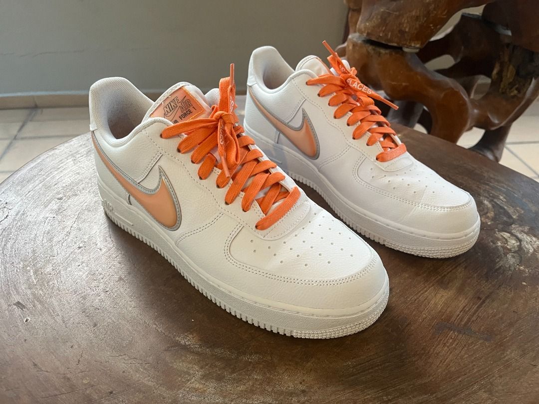 Mens orange air force 1 deals