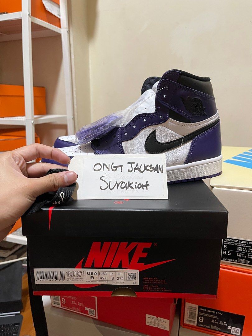 Nike Air Jordan 1 High Court Purple 2.0 Men s Fashion Footwear