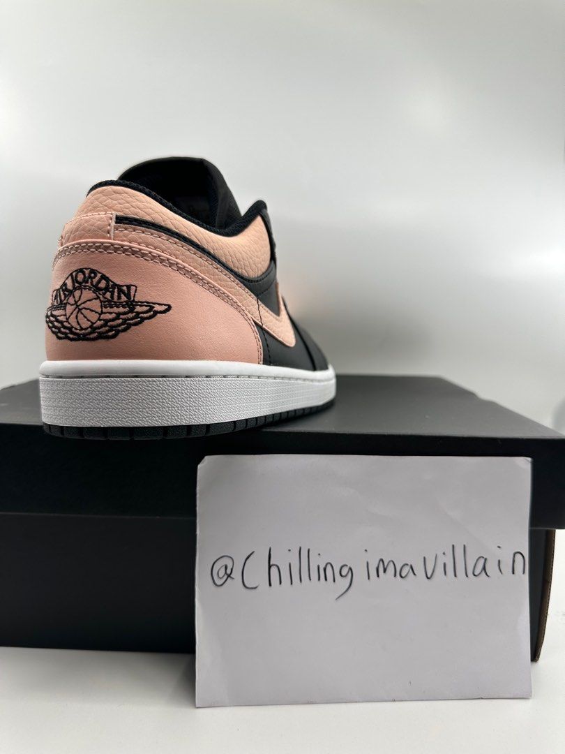 Nike Air Jordan 1 Low Cut Top Crimson Tint Pink Black Beige